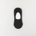 Women's black invisible boat socks, shallow mouth summer cotton socks, solid color variant. - One Size (35-39) / Black