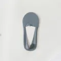 Graue Eisseide unsichtbare Fuesslinge fuer Damen, duenne Sommer Low-Cut Anti-Rutsch Socken. - Einheitsgröße / Blau Grau