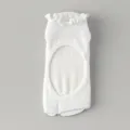 Women white yoga socks non-slip pilates fitness open back split toe grip socks summer - One Size / White