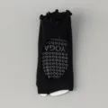 Women non-slip yoga socks open back pilates fitness sports socks with grip black 1 pair - One Size / Black