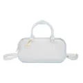 Elegante bolso Boston de gelatina azul claro transparente con herrajes dorados - 250*90*120mm / Transparente