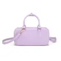 Bolso Boston de gelatina lila lavanda a la moda con acabado brillante y bandolera - 250*90*120mm / Púrpura