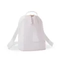 Minimalist white PVC mini backpack with glossy jelly finish for a stylish daily look - Off White