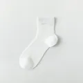 White mesh women socks summer breathable silk ballet style mid-tube socks variant - One Size / Pure White