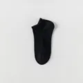 Black cotton low cut socks breathable summer ankle socks comfort everyday wear footwear - Black