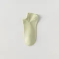 Women Pure Cotton Mesh Ankle Socks Light Green Summer Breathable Short Sock Variant - Green