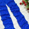 Blue rhinestone fishnet tights for women, sparkling crystal mesh stockings for fashion. - One Size / Sapphire Blue