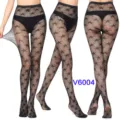 Damen sexy schwarze Netzstrumpfhose Stern Jacquard Strumpfhose hohe Taille Mode Strümpfe Beine - Einheitsgröße / BC-6004 Schwarz