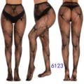 Women Halloween spider web fishnet tights black pantyhose party cosplay costume hosiery - One Size / BC-6056