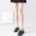 Bas transparents ultra-fins d'été mi-mollet pour femmes, chaussettes couleur chair. - Taille unique / Chair