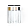 10ml glass roller bottle essential oil perfume sample portable empty dispenser bottle with metal cap - 10ML / Gold