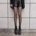 Sheer black heart pattern tights ultra thin summer sexy hosiery for women fashion styles - One Size / Heart Polka Dot / Black