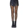 Alternative gothic fishnet tights with pentagram pattern and black miniskirt outfit. - One Size / BC-5030 Pentagram