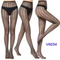 High elastic European jacquard fishnet tights sexy lace spliced pantyhose for women spring - One Size / BC-6034 Black