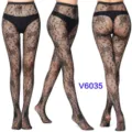 High elasticity floral fishnet tights sexy black stockings web pattern pantyhose variant design. - Sunflower Crochet Pattern (BC-6035)
