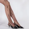 Braune Blumen-Netzstrumpfhose mit Naht, elegante transparente Strümpfe für Damen und Partys. - Einheitsgröße / BC-6043 Karamellfarben mit Blumenmuster auf der Innenseite