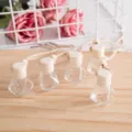 8ml Auto Parfüm Flasche Anhänger, leere Glas Duft Flasche mit Holzdeckel und Hängeseil - Diamantgeschnittene Leere Flasche
