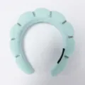Mint green cloud padded headband with sparkling rhinestones for high top hair look. - Mint Green