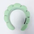 Puffy cloud headband in mint green with rhinestone accents for a high skull top look - Green