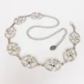 Silver metal chain belt for women, retro Y2K style star waist chain, trendy decorative accessory. - 3.8cm Silver Starfish Waist Chain