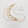 Gold multi-layer waist chain featuring delicate seashell and conch pendants, ocean style. - 3.2cm / Shell Conch Waist Chain (Tassel Style) / Gold