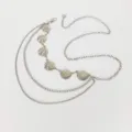 Silver shell waist chain multi-layer metal body chain for women dress pants accessory - 3.2cm / Shell Conch Waist Chain (Tassel Style) / Silver
