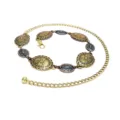 Wasteland style vintage metal waist chain for women, decorative chain belt for dresses. - Style A: 3.8cm Antique Gold Tone Compass Waist Chain