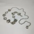 Vintage silver gothic skull charm waist chain decorative metal belt for women dresses - Style B: 3.0cm Silver Skull & Sun Waist Chain