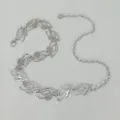 Silver metal waist chain with letter pendants adjustable link belt for women summer fashion dress. - Style F Note Waist Chain / 2.9cm / Silver Note Waist Chain (Style F)