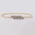 Ceinture de taille élastique dorée pour femme avec boucle géométrique strass scintillante - S / Chaine de Taille Brique Diagonale Strass / Or