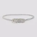 Silver elastic metal waist belt for women, stylish decorative dress waist chain accessory. - Style 4: Silver Belt