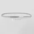 Ceinture de taille élastique en métal argenté pour femme, chaîne ressort fine avec boucle. - S / Chaine de Taille Bande Lisse / Argent