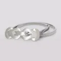 Silver metal elastic waist belt, stylish interlock buckle dress accessory for women. - Style 5: Silver Belt