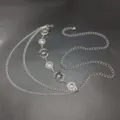 Catena da cintura in metallo argentato rétro bohémien con ciondoli vuoti sole luna abito - Stile B Catena in Vita Nappa Sole / Argento