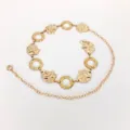 Gold metal waist chain for women, stylish decorative chain belt for dresses and jeans. - Irregular Ring Coin / Gold