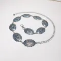 Vintage silver metal concho waist chain western boho style waist accessory for women jeans skirt - Style B: 3.8cm Antique Silver Hollow Carved Waist Chain