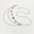 Silver multi-layer conch seashell waist chain, perfect ocean style accessory for women's dress. - 2.5cm / Conch Waist Chain (Tassel Style) / Silver