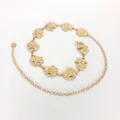 Elegante goldene Metall Taillenkette für Damen, schicke strukturierte Scheiben und verstellbar. - Unregelmäßige Münze / Gold