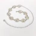 Silberfarbene Metall Taillenkette für Damen, stilvolles Kleid und Jeans Accessoire. - Unregelmäßige Münze / Silber