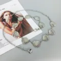 Silver seashell waist chain for women, chic metal conch belly chain dress belt accessory. - 3.2cm / Shell Waist Chain / Silver