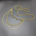 Women vintage metal waist chain multi-layer body chain desert style waist belt for dress - Style A Small Compass Tassel Waist Chain / Antique Copper Gold