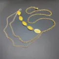 Gold multi-layer metal waist chain retro desert style waist accessory for women skirts jeans - Style A Small Compass Tassel Waist Chain / Gold