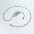 Silver crystal flower waist chain for women, sparkling rhinestone body jewelry for beach party. - Rhinestone Flower / Silver