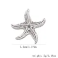 Exquisite silberne Seestern-Brosche aus Edelstahl für vielseitige Kleidung Dekoration - Strukturierter Seestern(17#) / Silber