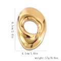Exquisiter goldener Edelstahl-Brosche in unregelmäßiger organischer Form mit Maßen - Hohles Oval(24#) / Gold