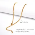 Goldfarbene Edelstahl-Panzerkette 3 mm Breite 45+5 cm Länge - NK-Kette (3#) / 3.0mm Breite*45+5cm / Gold