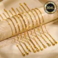 Hochwertige 18K vergoldete 304L Edelstahl-Kettenarmbänder in zehn stilvollen Varianten. - 10-teiliges Set / Gold