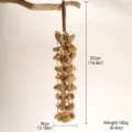 Detalle de carillón de cáscaras de nuez natural con medidas y peso de 182g. - Carrillón Grande de Cáscara de Nuez Natural (LYF-0003-50000)