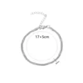 Minimalistisches silbernes Edelstahl 4mm Schlangenkette Armband für Damen mit Verlängerung - Sunflower Embossed Flat Chain Style (10#) / Stahlfarben