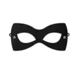 Classic black felt Halloween eye mask shown in front view for party costume and stage use - Classic Eye Mask Shape (05)